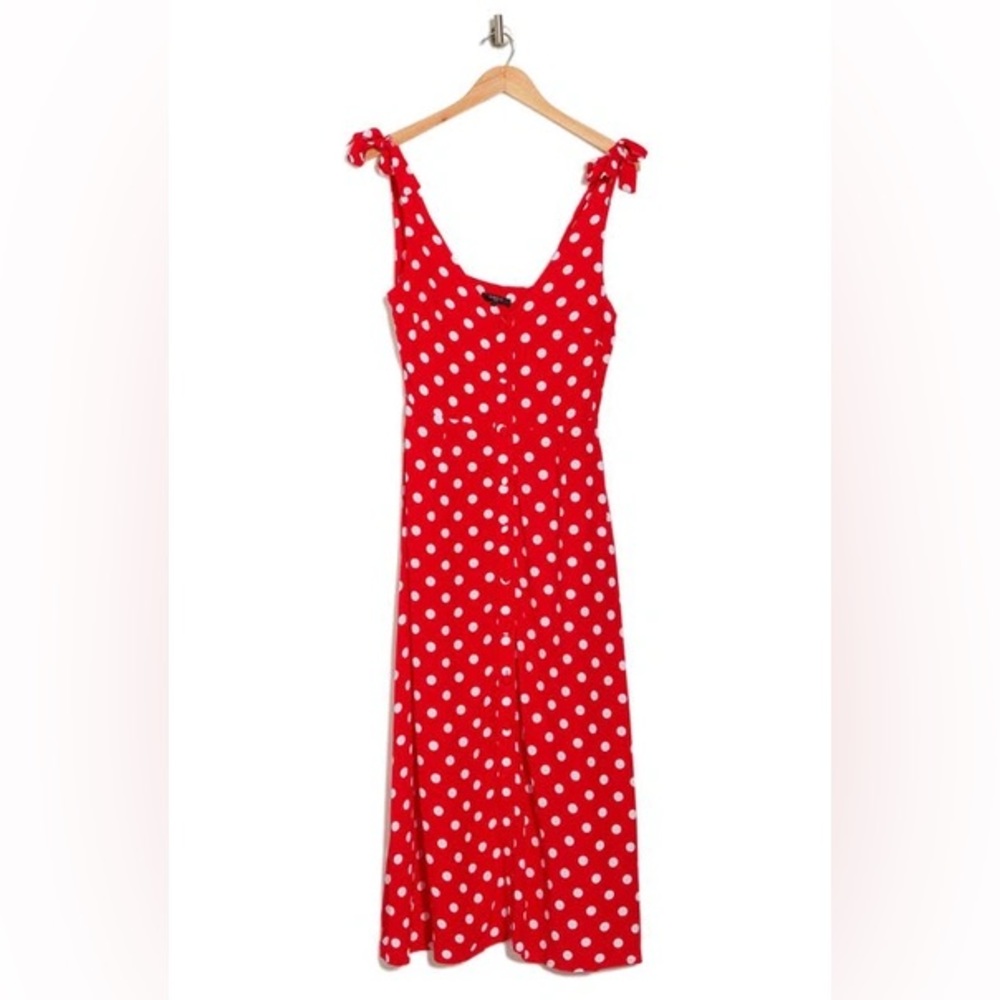 FRNCH Red Polka Dot Dress